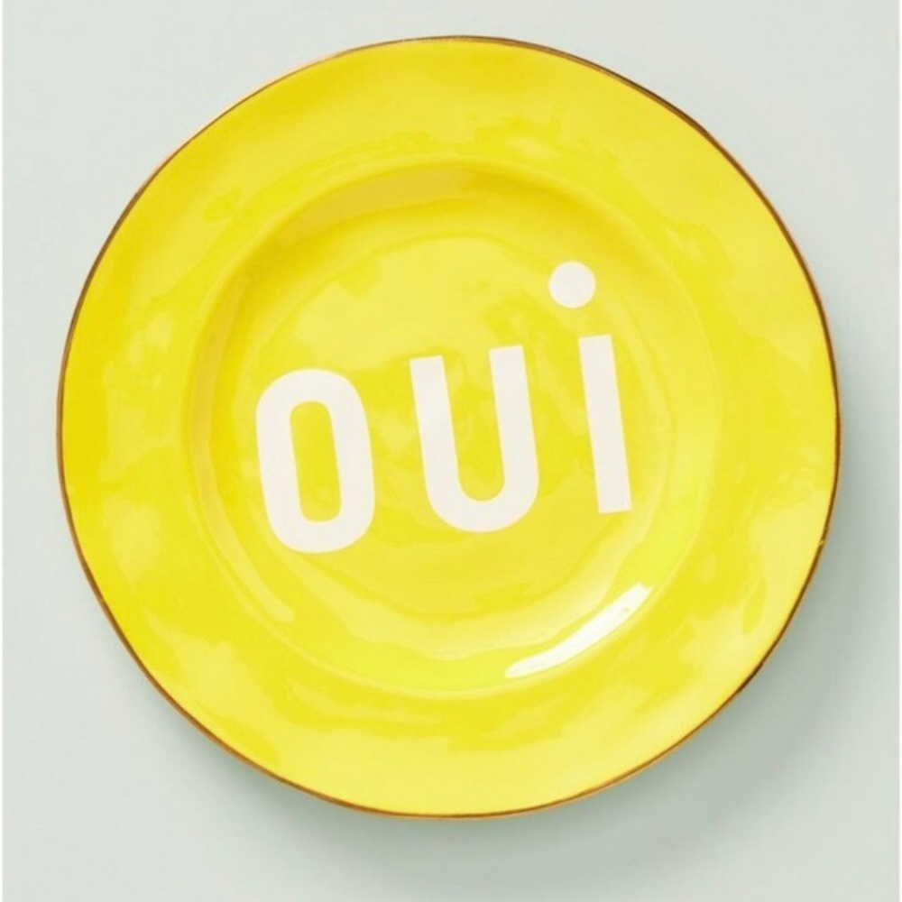 Clare V x Anthropologie Maisonette OUI Plate NWT